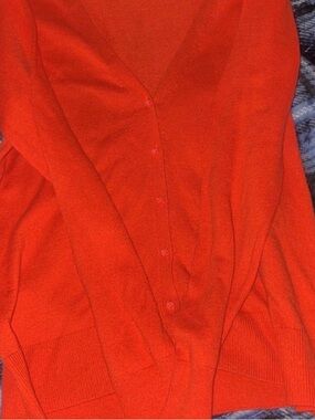 Old Navy Bright Red V-Neck Button Cardigan